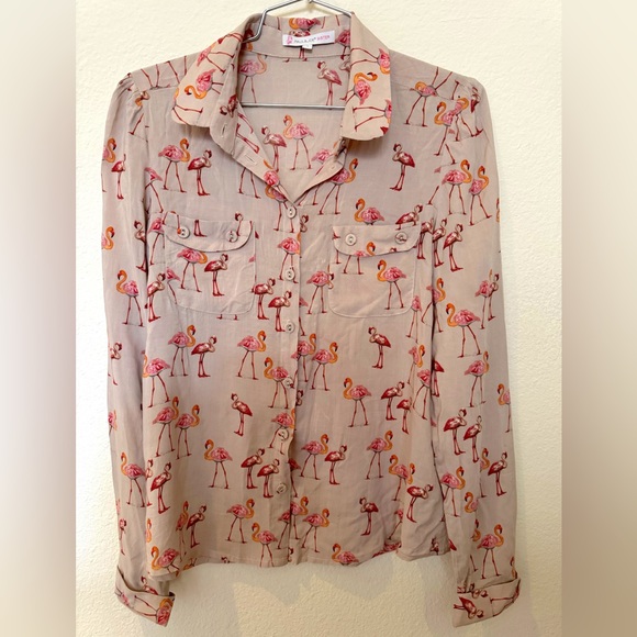 Paul & Joe Tops - Paul & Joe Flamingo Button-Down Shirt - NEW